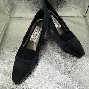 Mootsies Tootsies Navy Blue Suede Heels Women's Size 7 NWOT